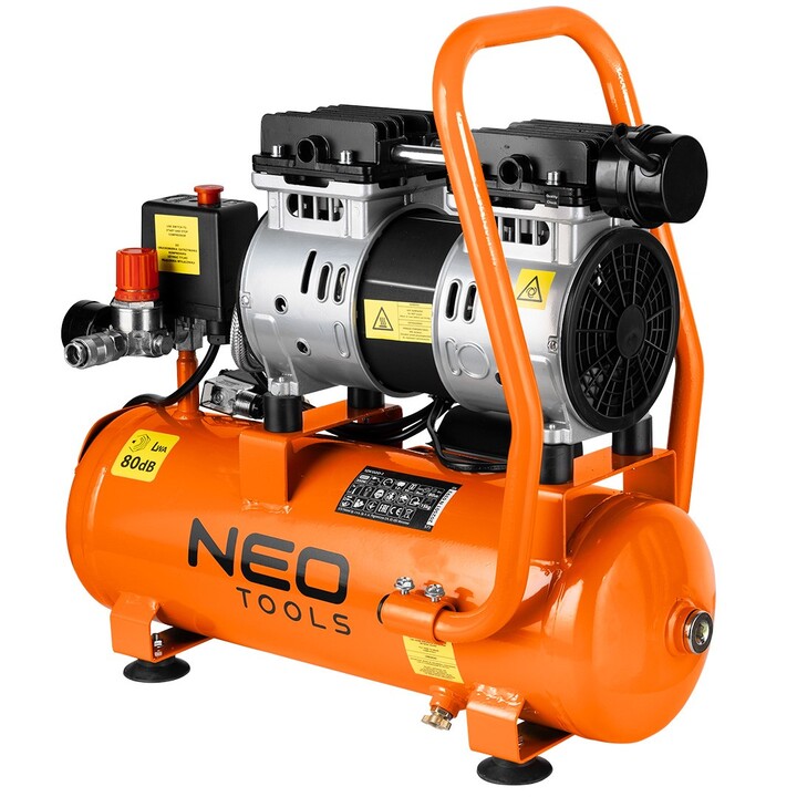 Neo Tools 12K020-1 compresor sin aceite 12 L negro