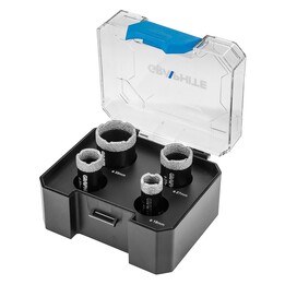 Brocas diamantadas (18, 22, 27, 35 mm), conjunto de 4