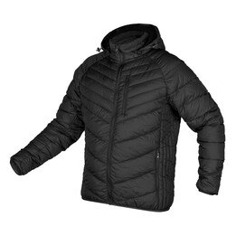 Jaqueta Mix&Match, acolchoada, com enchimento de plumas, leve, preta, tamanho XL