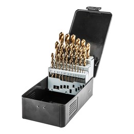 Brocas para metal HSS-TiN de 1,0 a 13,0 mm, conjunto de 25