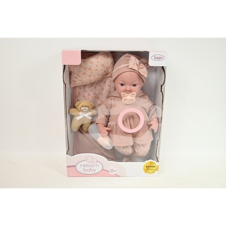 Muñeca Reborn BAYER de 38 cm + accesorios 93827AO 21194