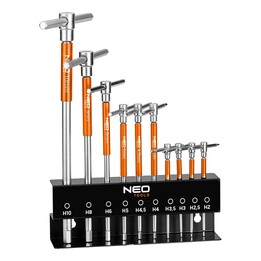 Chiavi a spillo da 2 a 10 mm, set da 10 pezzi su un ripiano