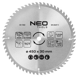 Lame de scie, carbure, 450 x 30 mm, 60 dents
