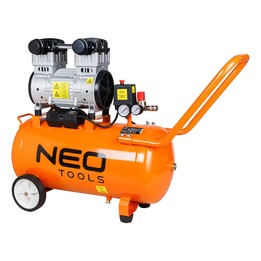 Neo Tools 12K022-1 compressore senza olio 50 l extra silenzioso
