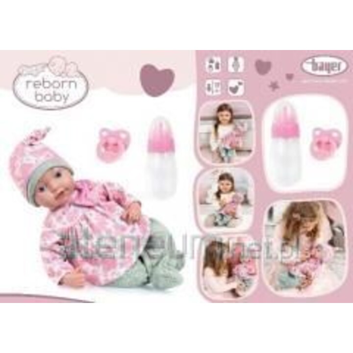 Boneca Reborn BAYER 38cm + acessórios 93827AM 21163