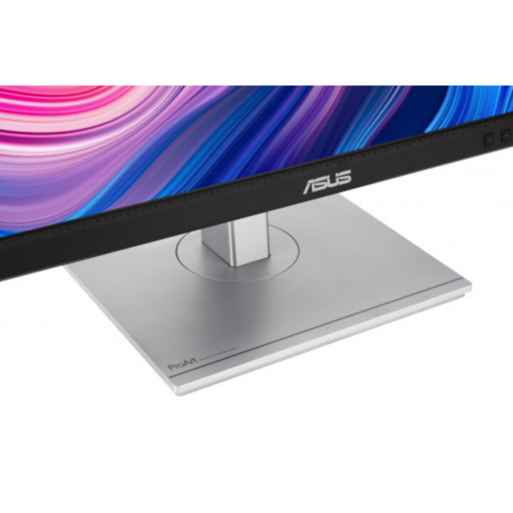 Monitor Asus PA247CV de 60,5 cm (23,8") com resolução Full HD (1920 x 1080 pixels) e tela LED, nas cores preto e prata.