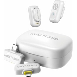 Microphone Hollyland Lark A1 Combo Cravate Sans Fil Omnidirectionnel Blanc