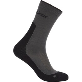 Calcetines de senderismo para mujer Icebreaker Merino Hike+ Light Crew - Obsidiana/Negro