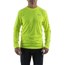 Camisa de trabajo de manga larga Milwaukee WWLSYL-L - Amarillo claro, talla L