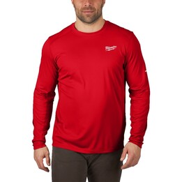 Camiseta de manga larga Workskin de Milwaukee WWLSRD-S - Rojo claro, talla S