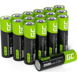 Green Cell GR10 rechargeable AA R6 2600 mAh Ni-MH batteries black