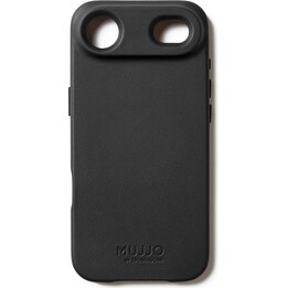 Capa de couro Mujjo - Capa de couro para iPhone Air, compatível com MagSafe (preta)