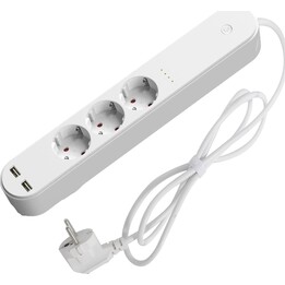 DENVER SHP-310U intelligente Steckdosenleiste 3-fach + 2 USB weiß