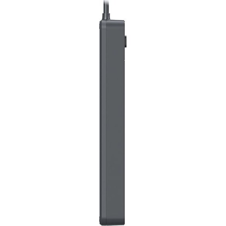 Power Line+ 3m Graphite surge protector power strip (5 sockets)