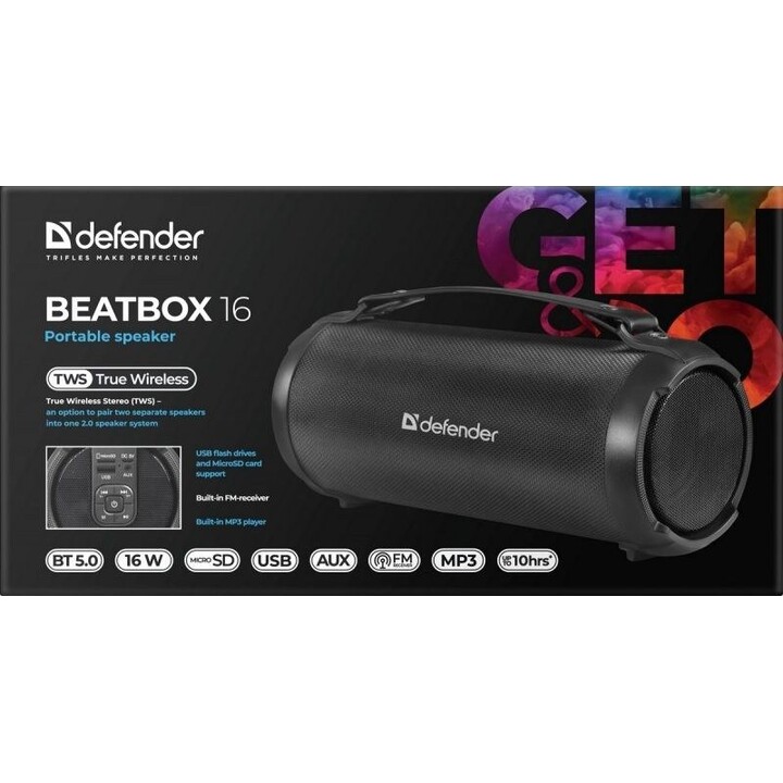 Defender Beatbox 16 altavoz portátil negro