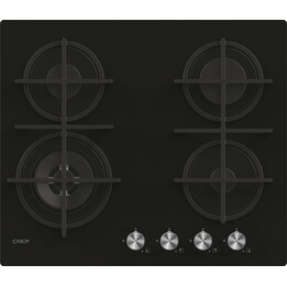 Candy CDK6GF4WEKB table de cuisson gaz sur verre noire