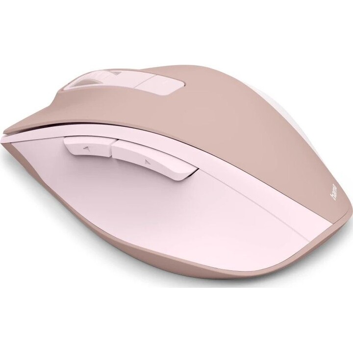 Hama WM-500 rato sem fios ergonómico de 6 botões sem clique, rosa