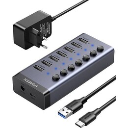Hub USB 3.0 7x USB 3.0 5Gbps con ricarica rapida