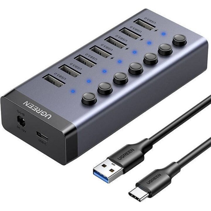 HUB USB 3.0 7X USB 3.0 5GBS carga rápida
