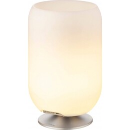 Lámpara LED con altavoz y ventilador Atmos plata