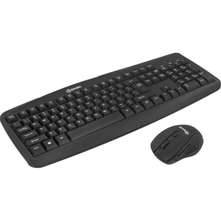 Kit tastiera e mouse wireless Tellur Basic, colore nero