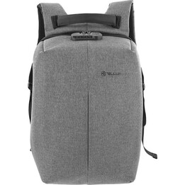 Tellur 15,6" Notebook-Rucksack mit Diebstahlschutz V2, USB-Anschluss, Grau