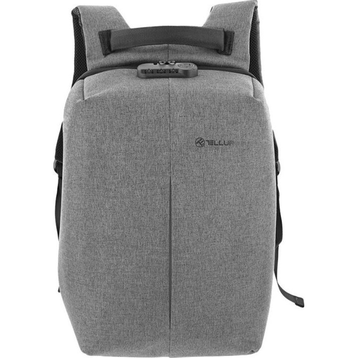 Tellur 15.6 Notebook Backpack Antitheft V2, USB Port, Gray