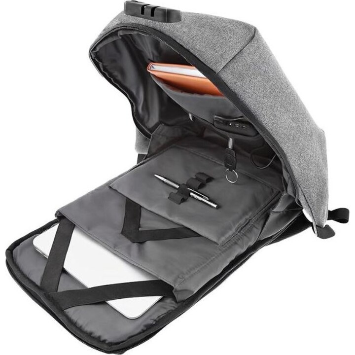 Tellur 15.6 Notebook Backpack Antitheft V2, USB Port, Gray
