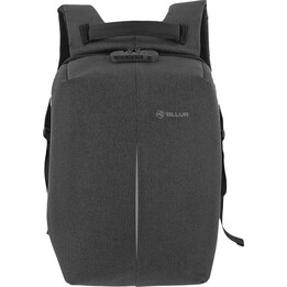 Tellur 15,6" Notebook-Rucksack mit Diebstahlschutz V2, USB-Anschluss, Schwarz