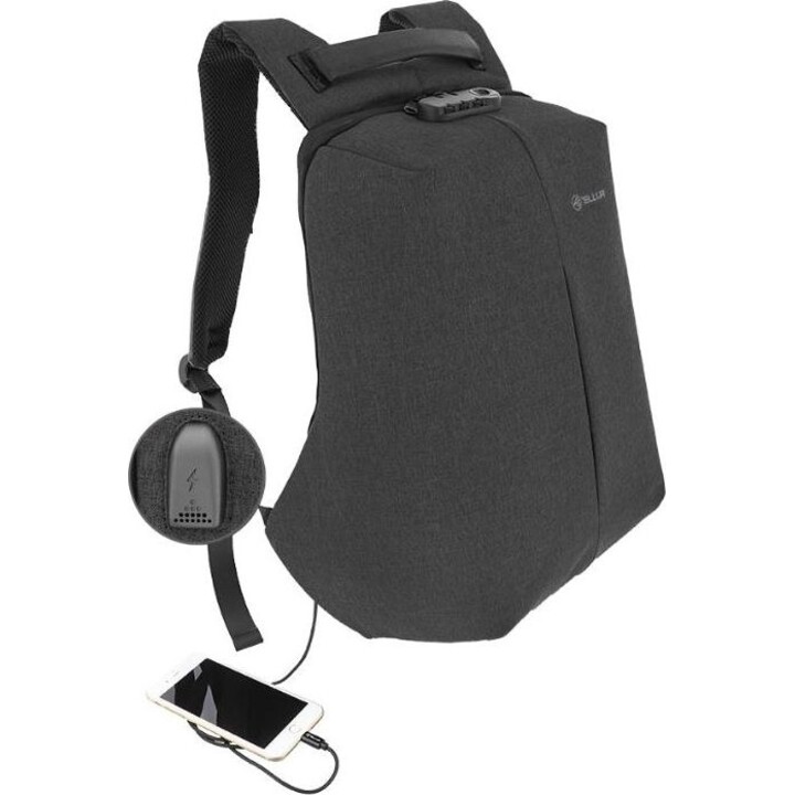 Tellur 15.6 Notebook Backpack Antitheft V2, USB port, Black