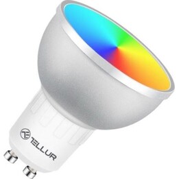 Lâmpada LED Inteligente Tellur WiFi GU10, 5W, Branco/Quente/RGB, Dimmer