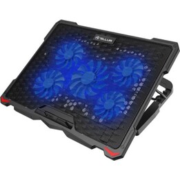 Base de resfriamento Tellur Basic 17, 5 ventoinhas, LED, preta