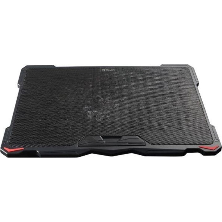 Base di raffreddamento Tellur Basic 17, 5 ventole, LED, nera