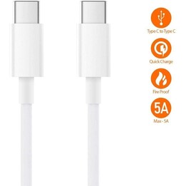 Cabo USB 2.0 Tipo C Xiaomi SJV4108GL/ USB Tipo C Macho - USB Tipo C Macho/ 1,5 m/ Branco