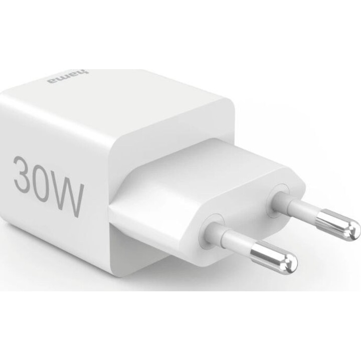 Carregador Hama Gan Mini branco de 30 W com USB-C