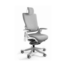 Fauteuil de bureau Wau 2 BL416, tissu snowy/blanc