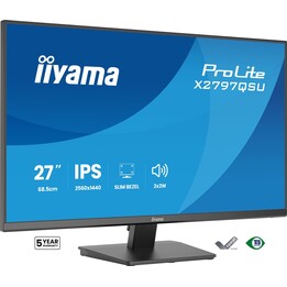 Monitor per PC iiyama ProLite X2797QSU-B1 da 68,6 cm (27") con risoluzione Quad HD LED e risoluzione 2560 x 1440 pixel, col