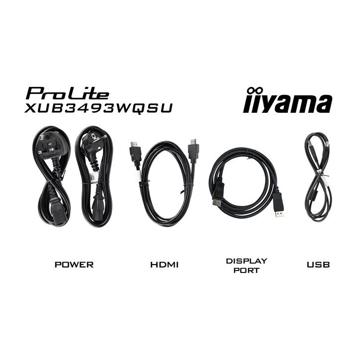 Monitor para PC iiyama ProLite XUB3493WQSU-B6 de 86,4 cm (34") com resolução UltraWide Quad HD de 3440 x 1440 pixels e LED 