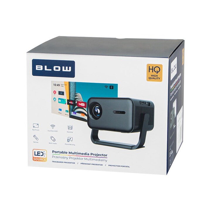 BLOW Portable Projector AndroidTV FullHD MaxView Black