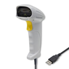 Qoltec 50877 1D Laser Scanner | USB | White