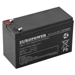 Batterie AGM EUROPOWER EP 7,2-12 12V 7,2AH Noir