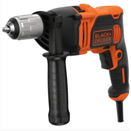 Trapano a percussione Black & Decker da 850 W, nero e arancione