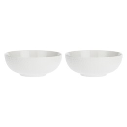 Set of 2 Momenti Salad Bowls - White, 22 cm