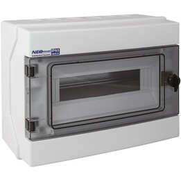 Cuadro de distribución modular hermético (500 V CA, 1000 V CC) 1x12, montaje en superficie (N+PE), IP65 RH-12