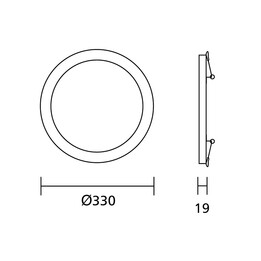 7-in-1 recessed ultra-thin LED panel 30W 3 colors (WW, NW, CW) Led4U LD142 microwave built-in power supply