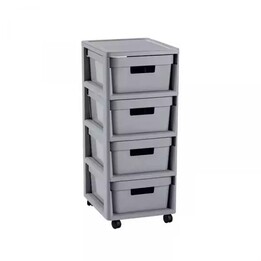 Curver Infinity Dots système de tiroirs 4x11L gris