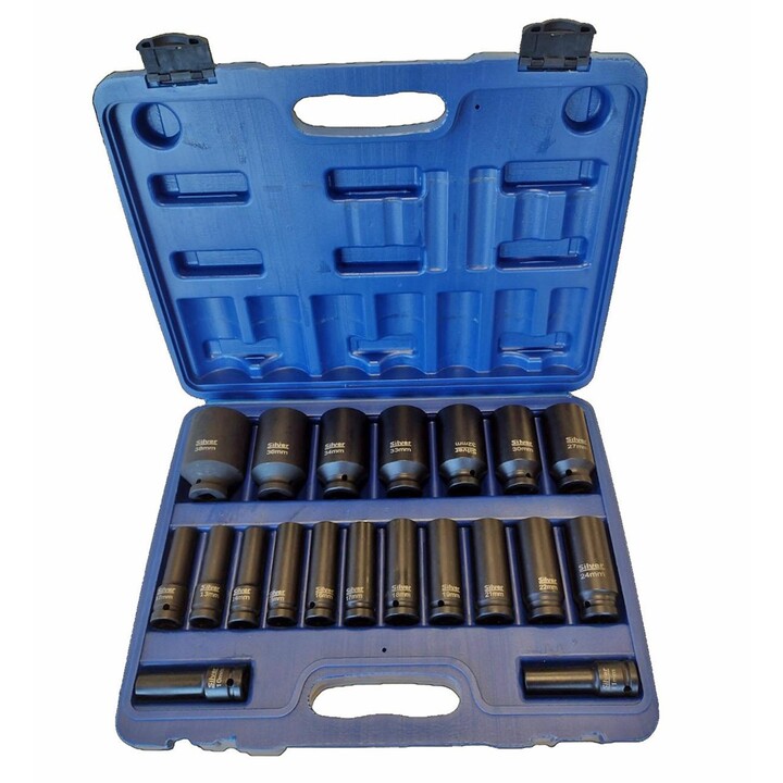 IMPACT SOCKET SET 1/2" 20pcs. /SILVER