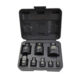 Juego de reductores de impacto AWTOOLS, 8 piezas, acero CrMo, línea negra