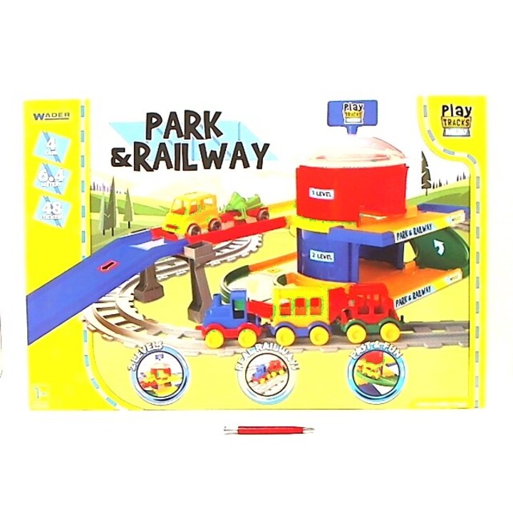 Wader Play Tracks Railway 51520 – Bahnhof-Set zum Zusammenbauen