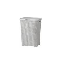 Curver NATURAL STYLE Wäschekorb 60L Hellgrau